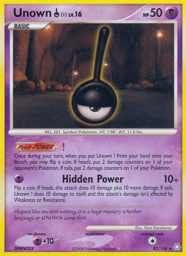 Unown [!] Pokemon card