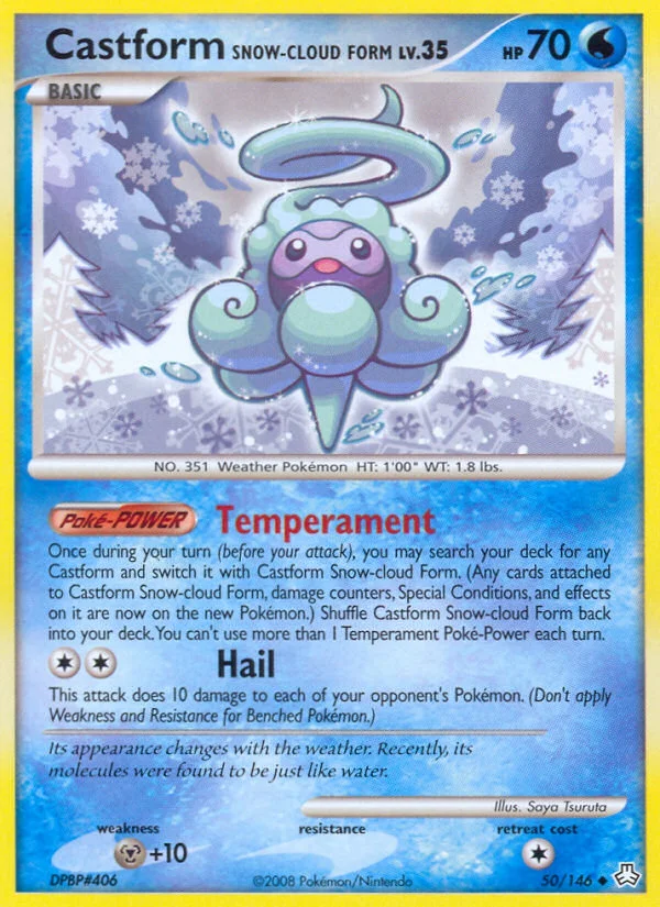 Castform Snow-Cloud Form Pokemon card