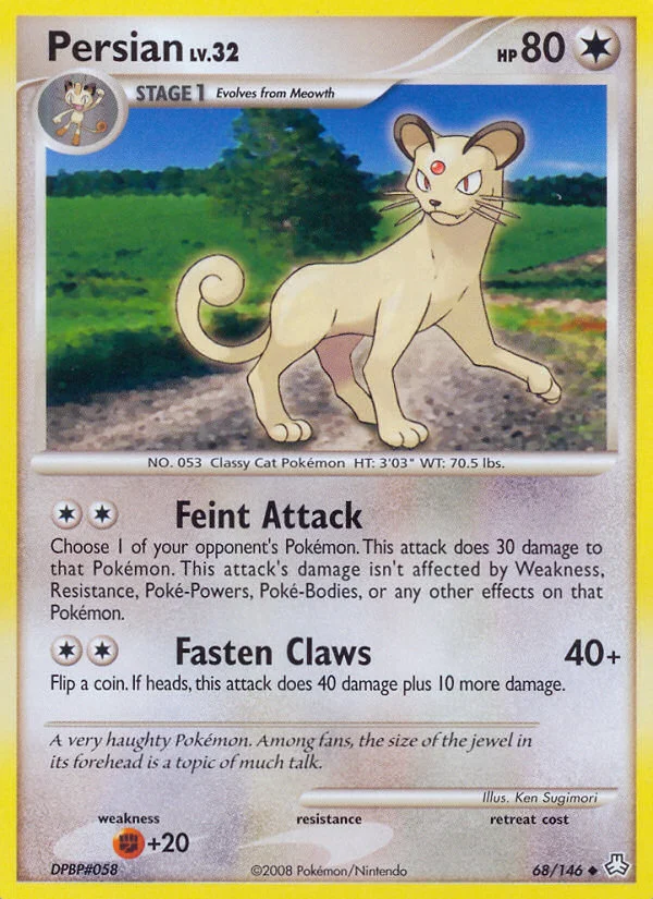 Persian Pokemon card