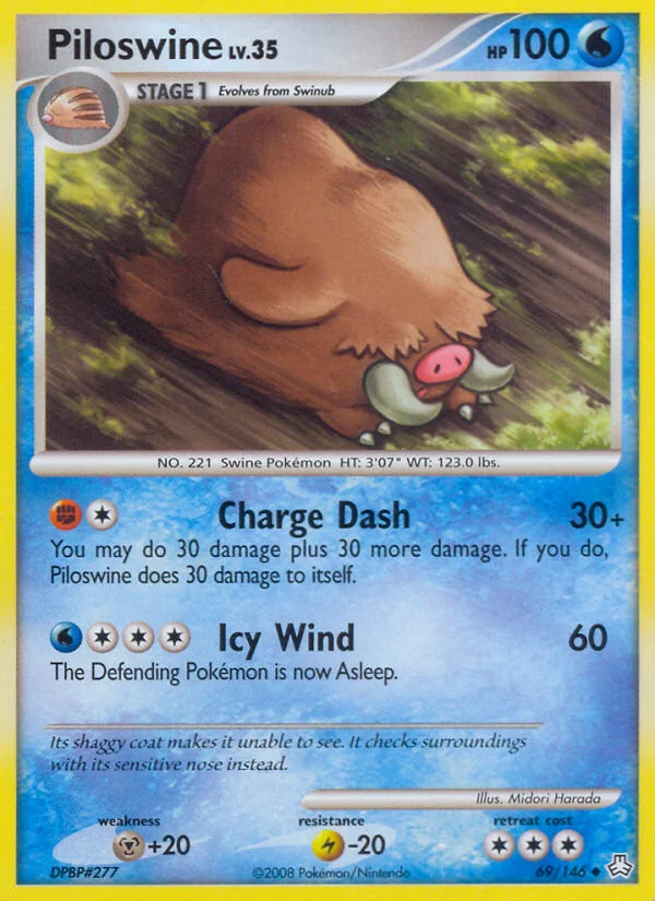 Piloswine Pokemon card