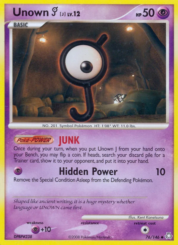Unown [J] Pokemon card