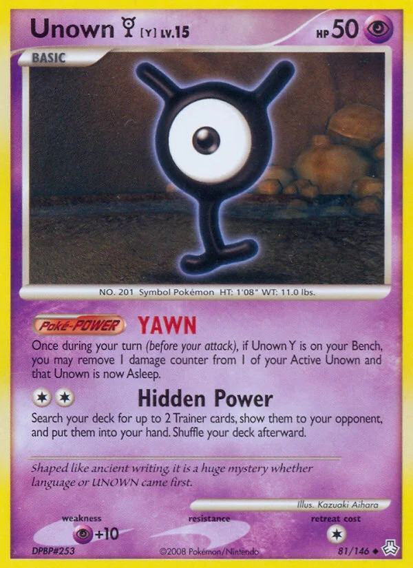 Unown [Y] Pokemon card