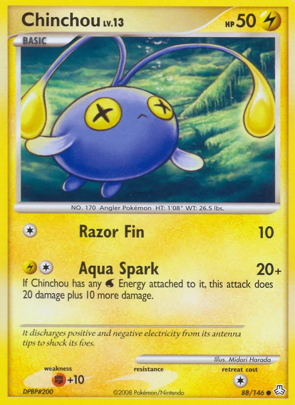 Chinchou Pokemon card
