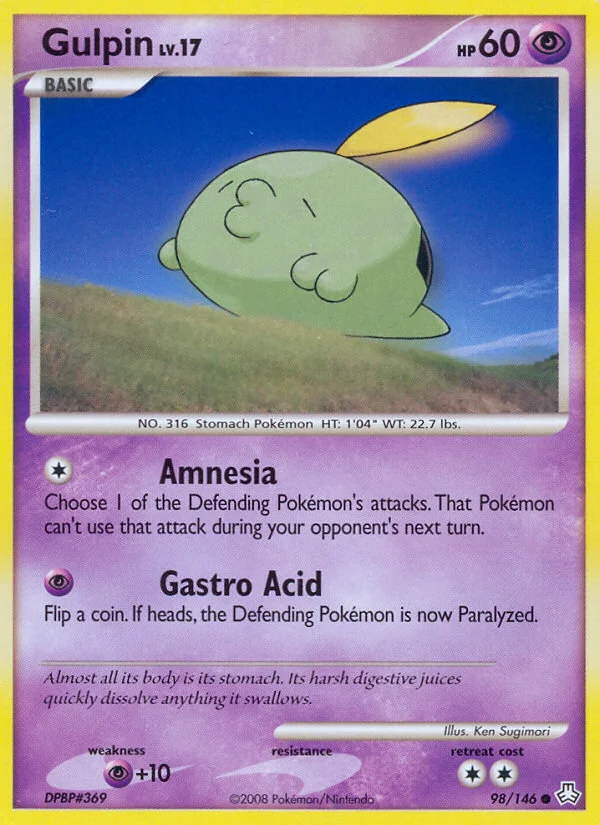Gulpin Pokemon card