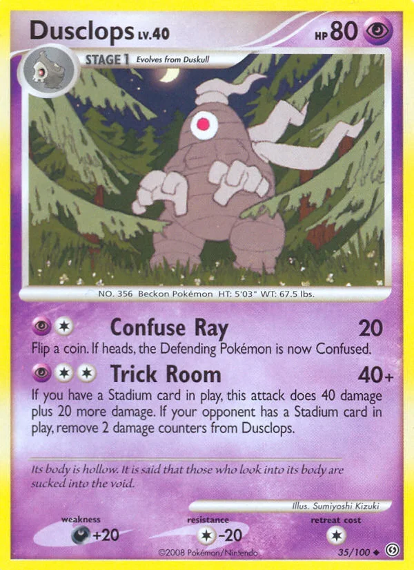 Dusclops Pokemon card