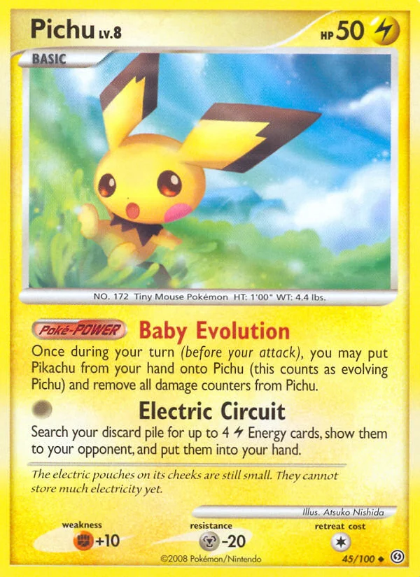 Pichu Pokemon card