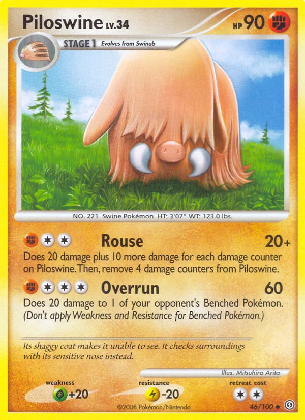 Piloswine Pokemon card