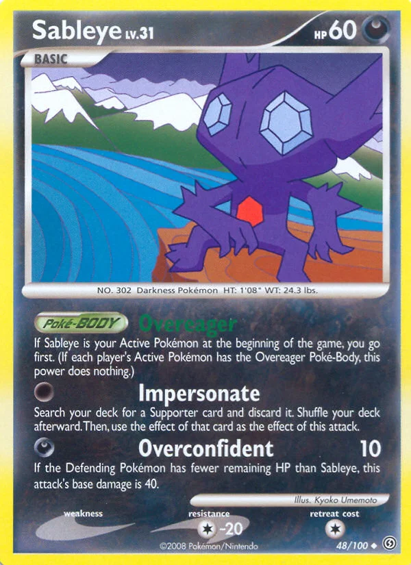 Sableye Pokemon card