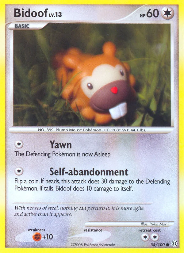 Bidoof Pokemon card
