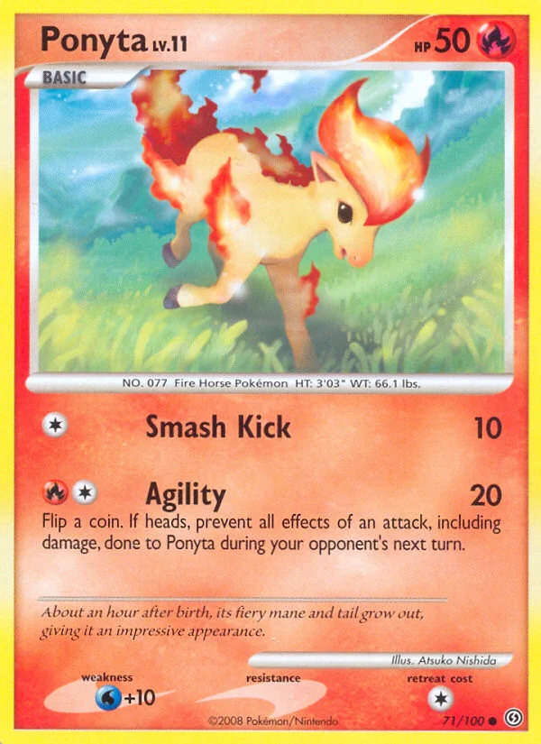 Ponyta Pokemon card