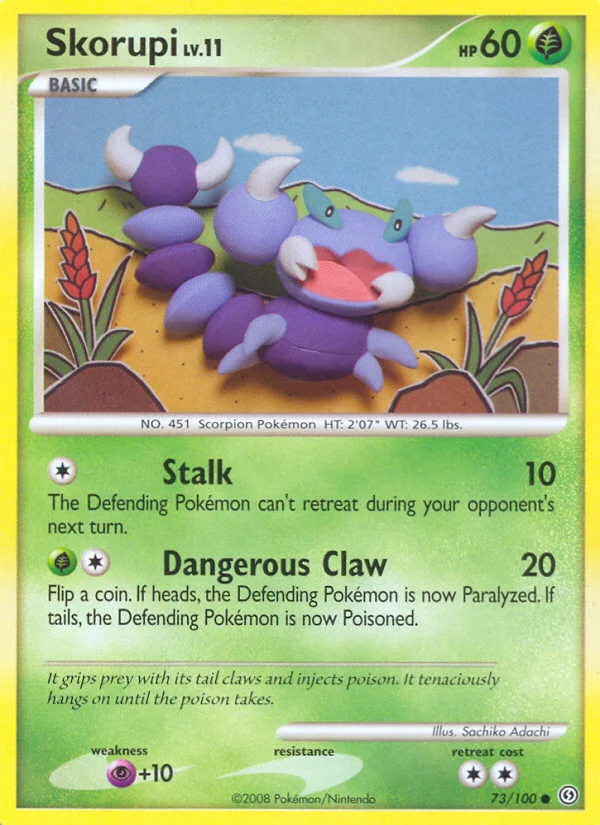 Skorupi Pokemon card