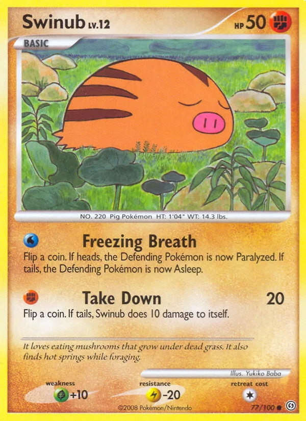 Swinub Pokemon card