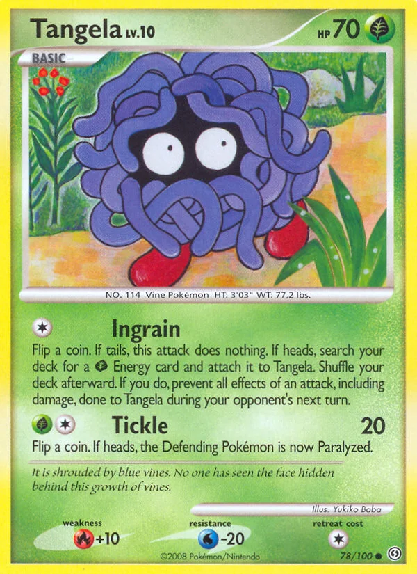 Tangela Pokemon card