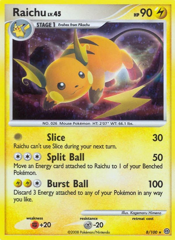 Raichu Pokemon card