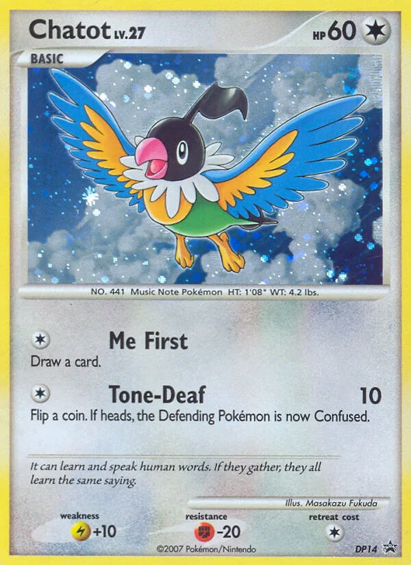 Chatot Pokemon card