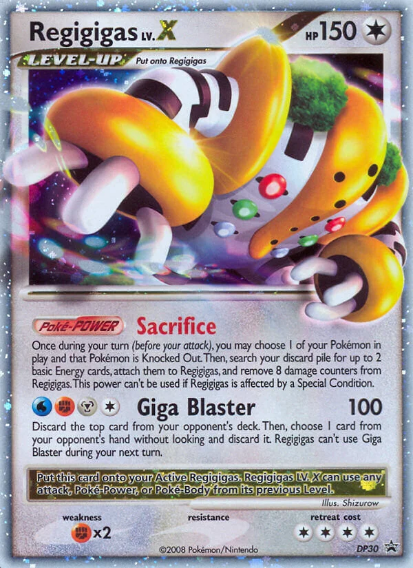 Regigigas LV.X Pokemon card