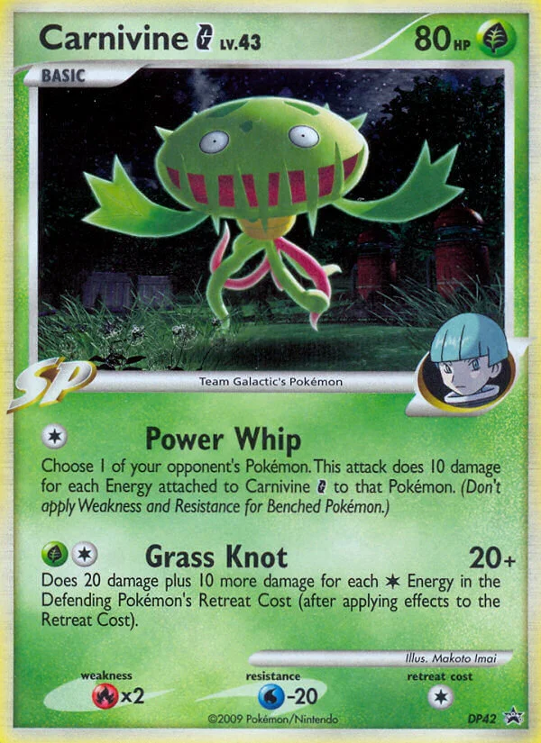 Carnivine G Pokemon card