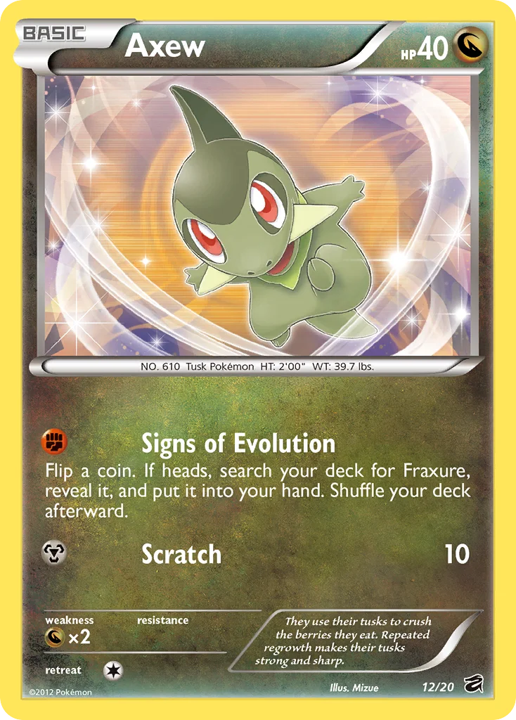 Axew Pokemon card