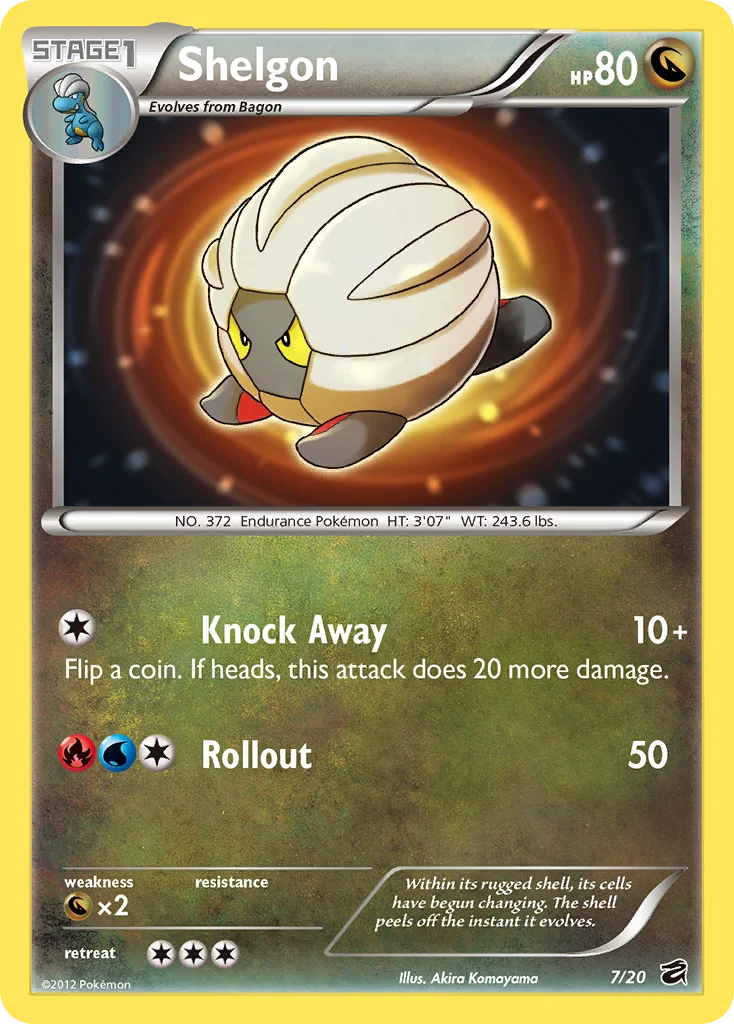 Shelgon Pokemon card