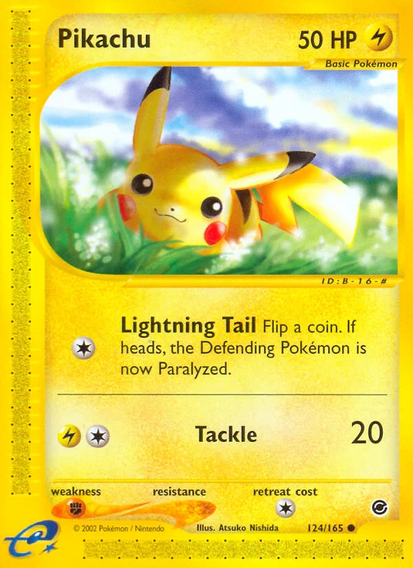 Pikachu Pokemon card