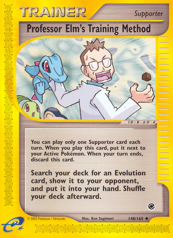 Professor Elm's Training Method Pokemon card