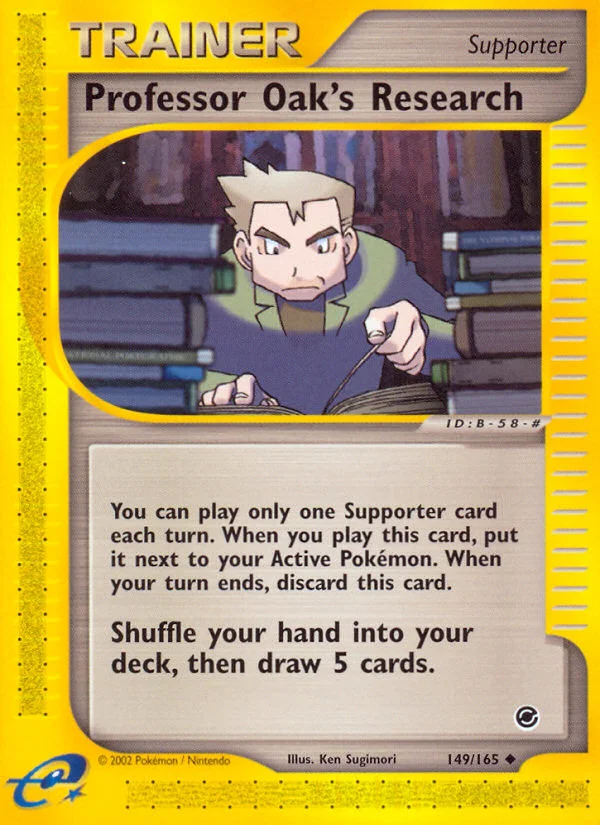 Professor Oak's Research Pokemon card