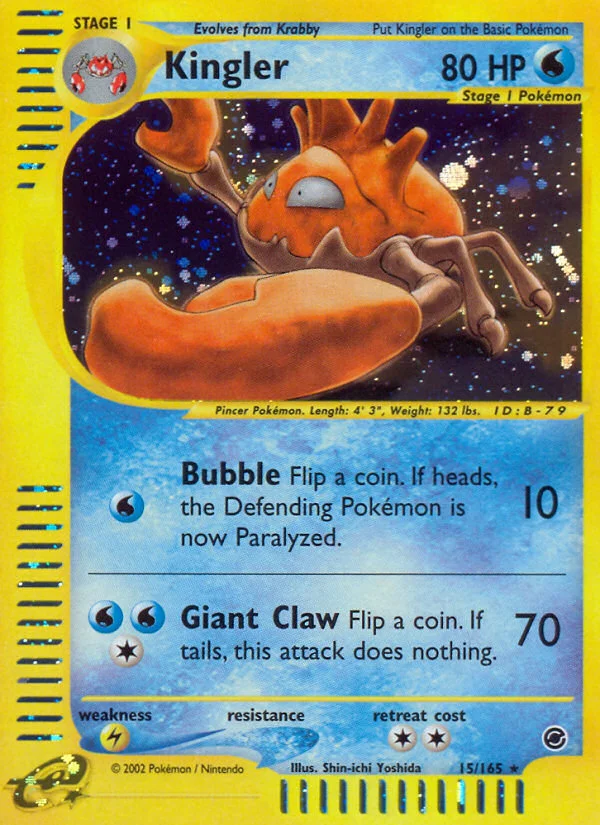 Kingler Pokemon card
