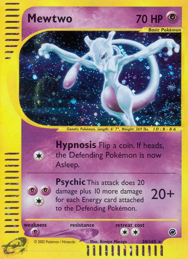 Mewtwo Pokemon card