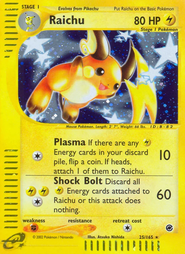 Raichu Pokemon card