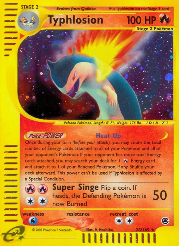 Typhlosion Pokemon card