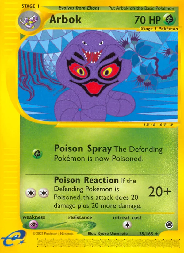 Arbok Pokemon card