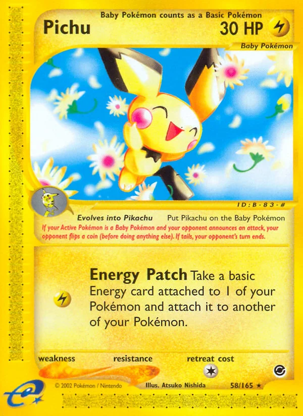 Pichu Pokemon card