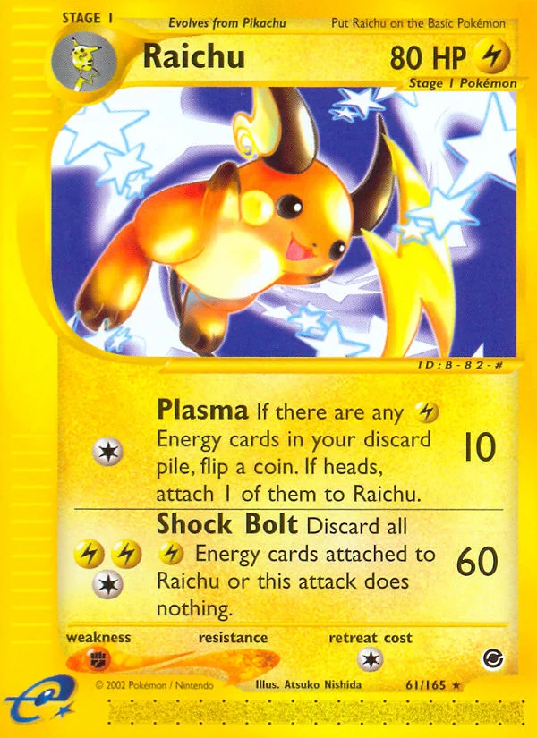 Raichu Pokemon card