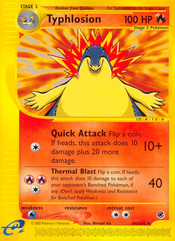 Typhlosion Pokemon card