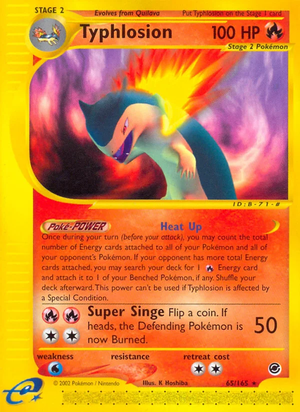 Typhlosion Pokemon card