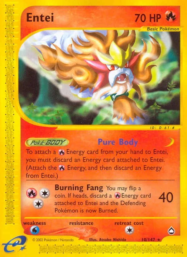 Entei Pokemon card