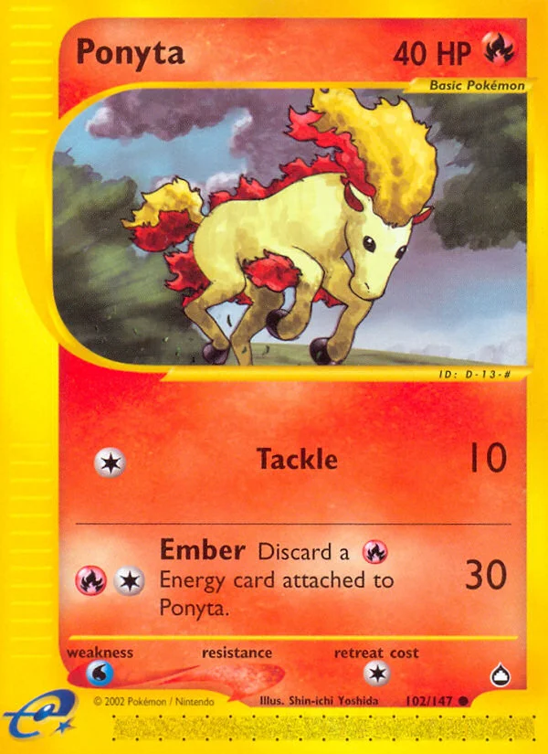 Ponyta Pokemon card
