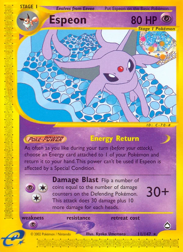 Espeon Pokemon card