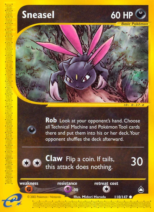 Sneasel Pokemon card