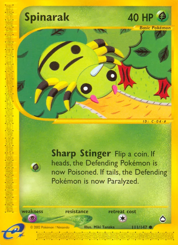 Spinarak Pokemon card