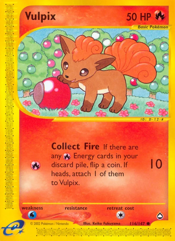 Vulpix Pokemon card