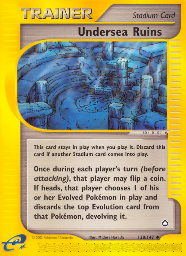 Undersea Ruins Pokemon card