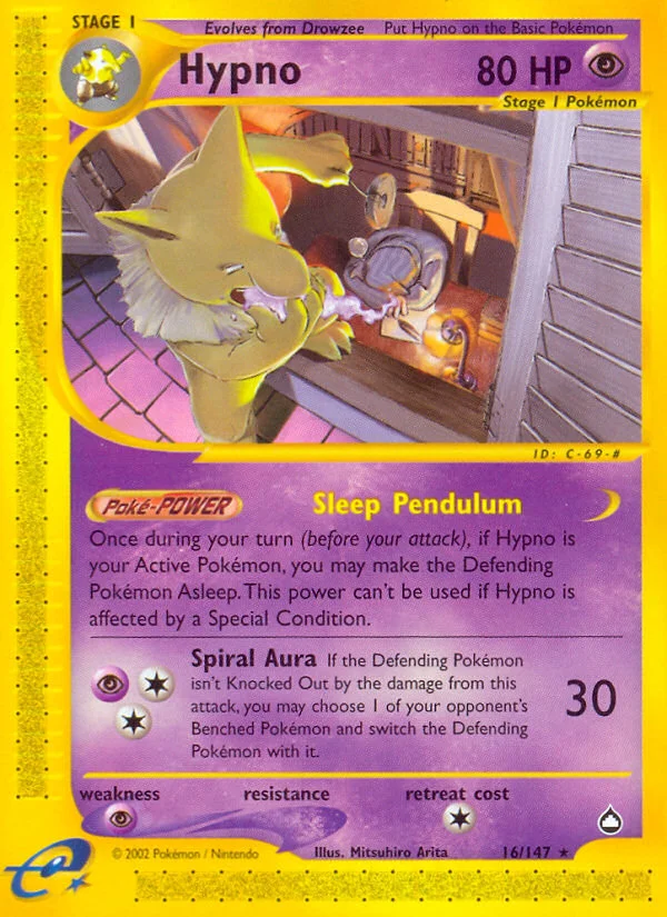 Hypno Pokemon card