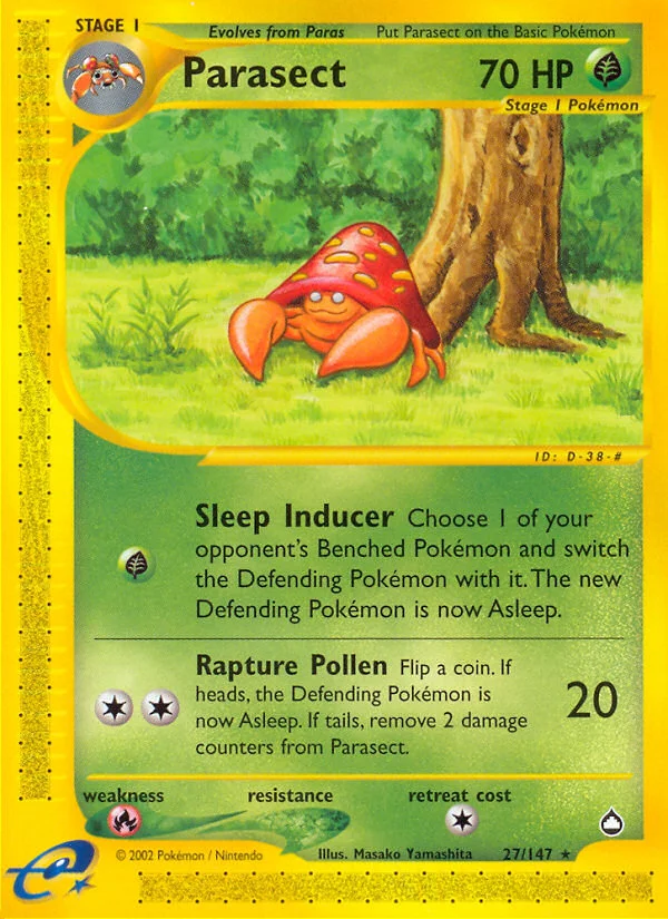 Parasect Pokemon card