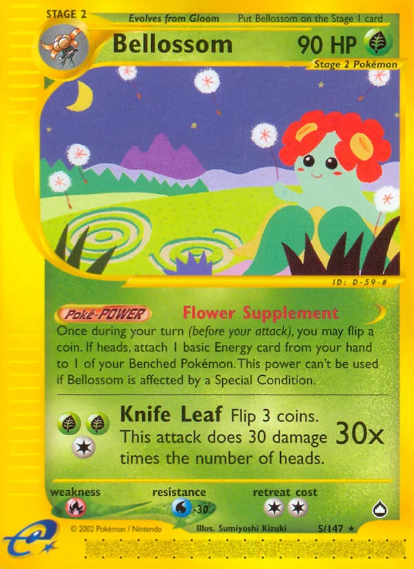 Bellossom Pokemon card