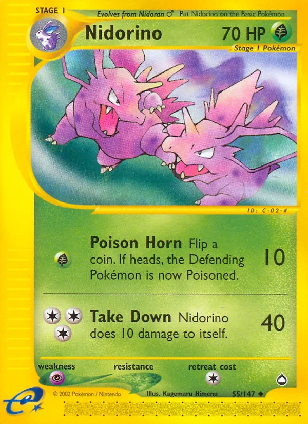 Nidorino Pokemon card