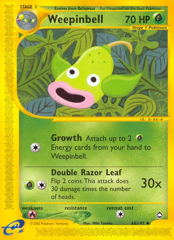 Weepinbell Pokemon card