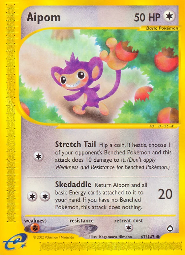 Aipom Pokemon card