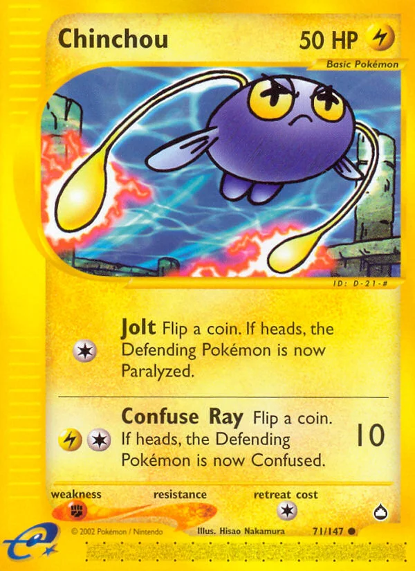 Chinchou Pokemon card