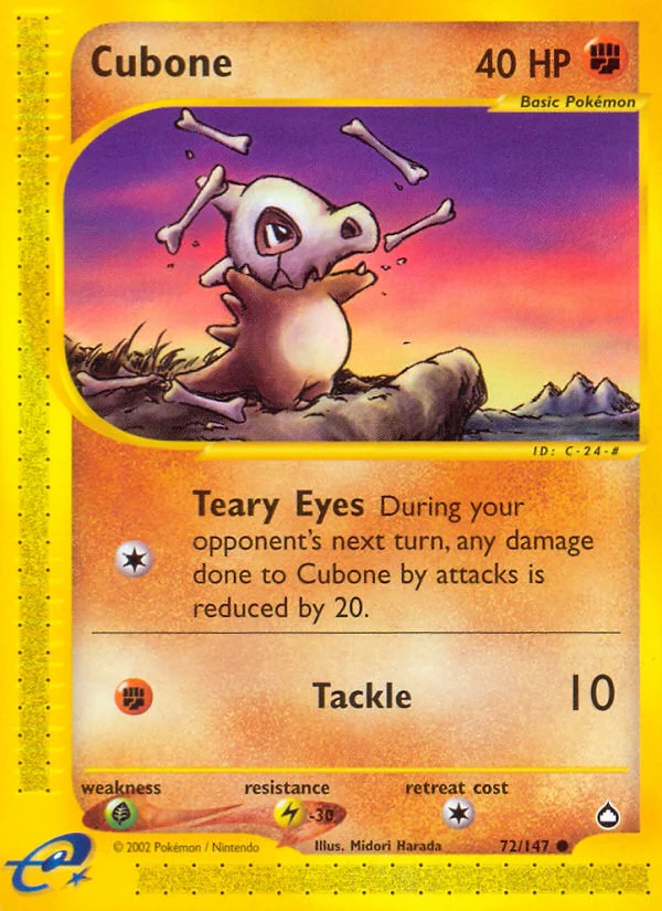 Cubone Pokemon card